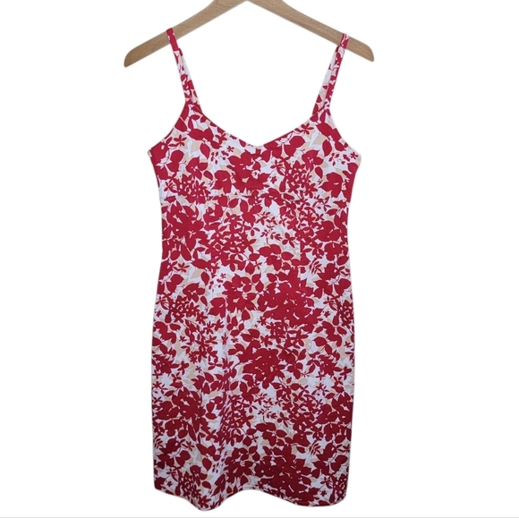 Vintage Y2K Old Navy | Red White Cream Floral Cami Sundress Size 4 - Picture 1 of 7